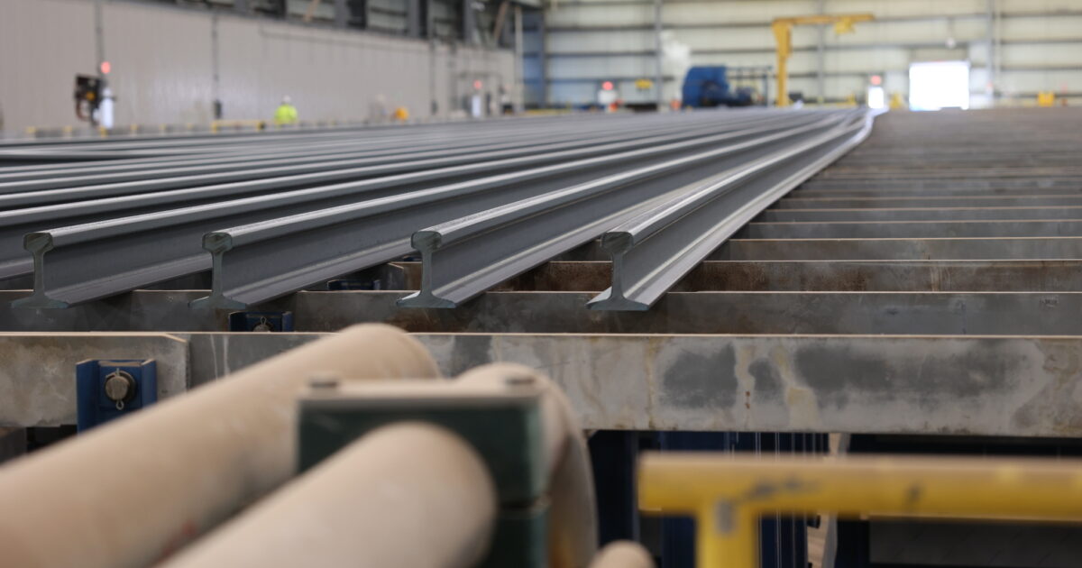 Union Pacific receives first piece of rail from new mill