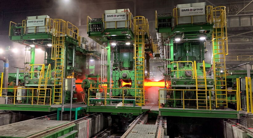 SMS group revamps Nucor-Yamato Steel Company's heavy beam mill number 2.