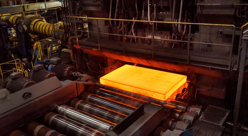 Fossil-free steel rolled by SSAB in Oxelösund (Image credit: SSAB)