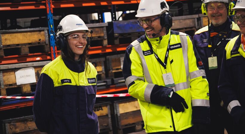 Romina Pourmokhtari and Marcus Hedblom (Image credit: Ovako)