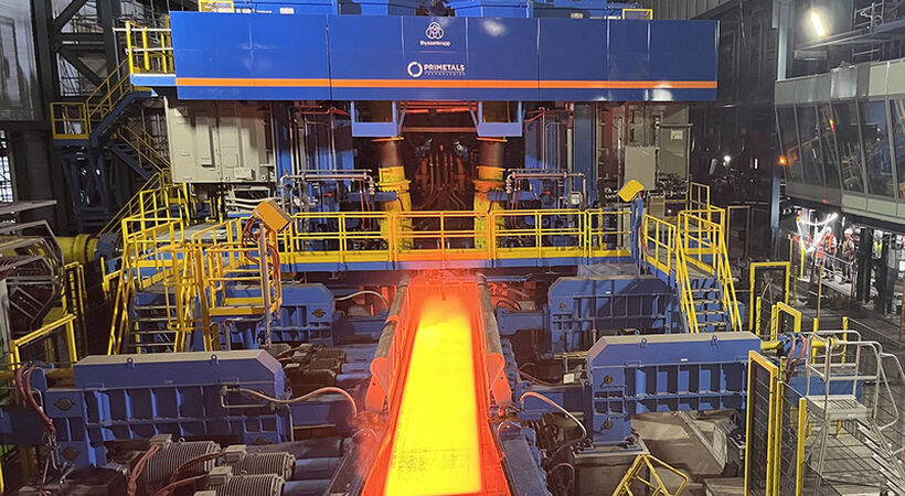 Thyssenkrupp and Primetals start up slab caster and hot-strip mill
