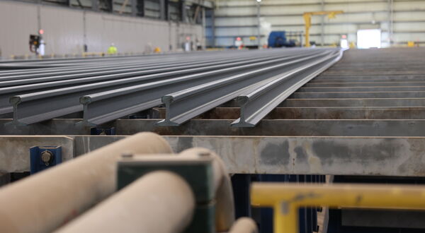 Union Pacific receives first piece of rail from new mill